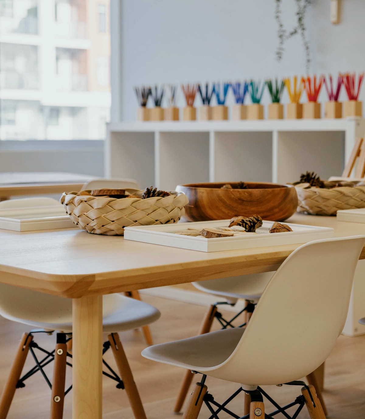 Classroom with learning materials and activities