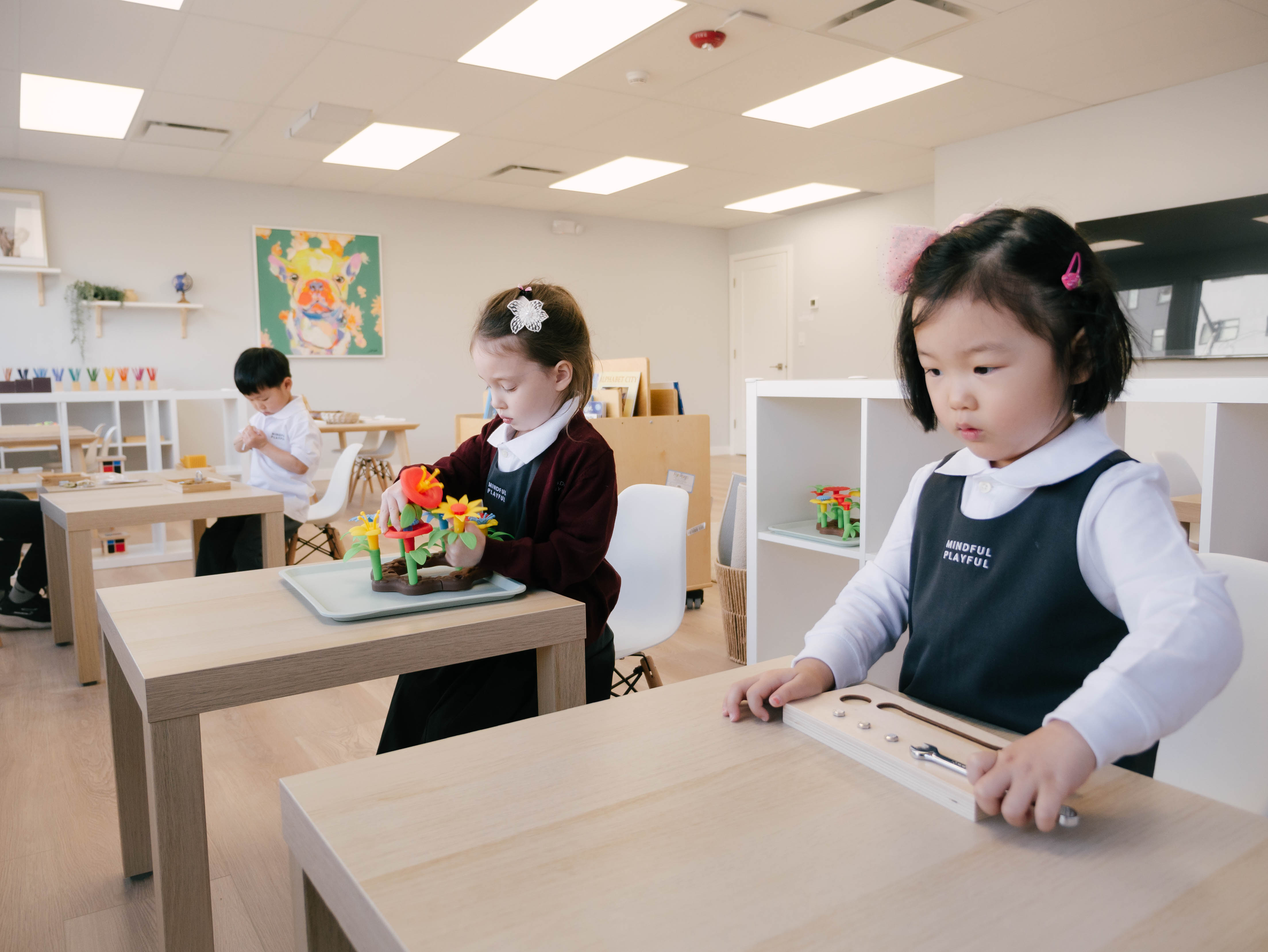 Children working independently in the classroom